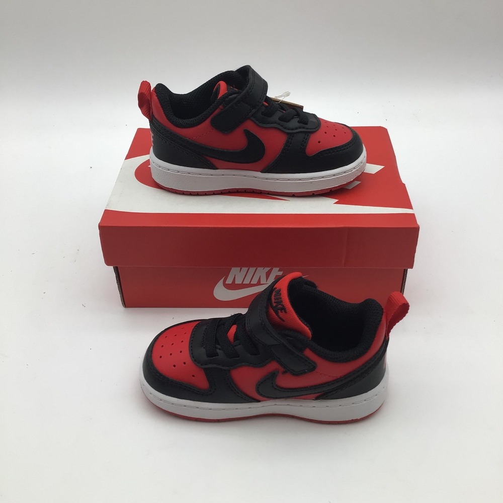 Nike Court Borough Low Recraft TD Toddler Shoes Red Black DV5458 600 Size 6C New